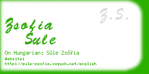 zsofia sule business card