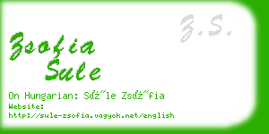 zsofia sule business card